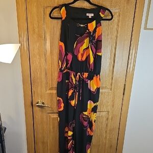 Chic Black Floral Jumpsuit